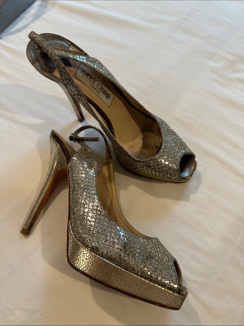 Jimmy choo heels sparkly size 38